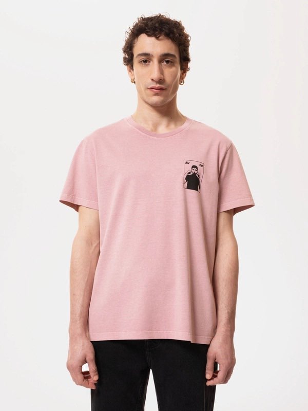 Camiseta Roy 4 Fanzine pink Nudie Jeans