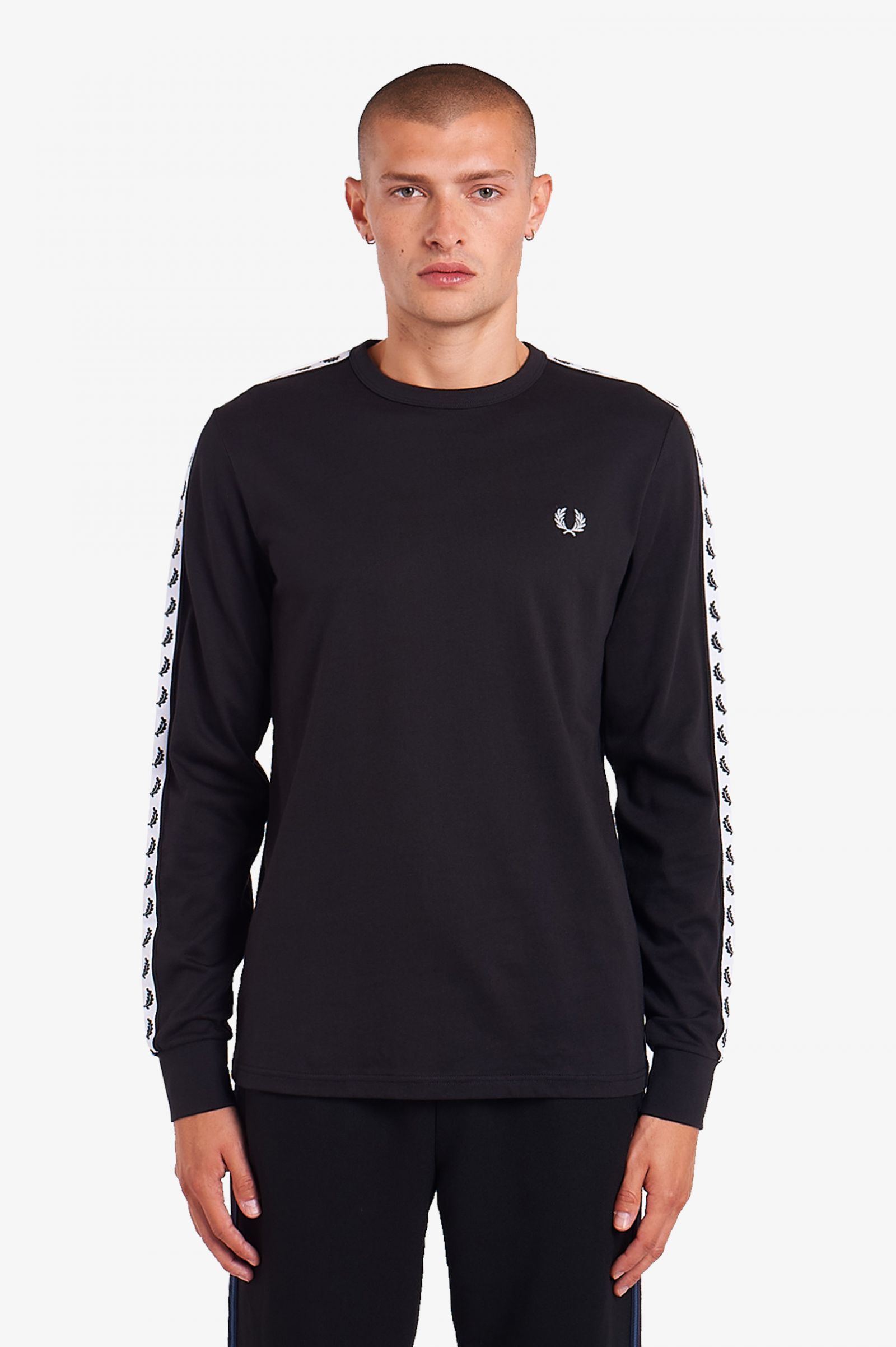 Cereal prometedor Incidente, evento Camiseta manga larga Fred Perry Negra Hombre - Serie B