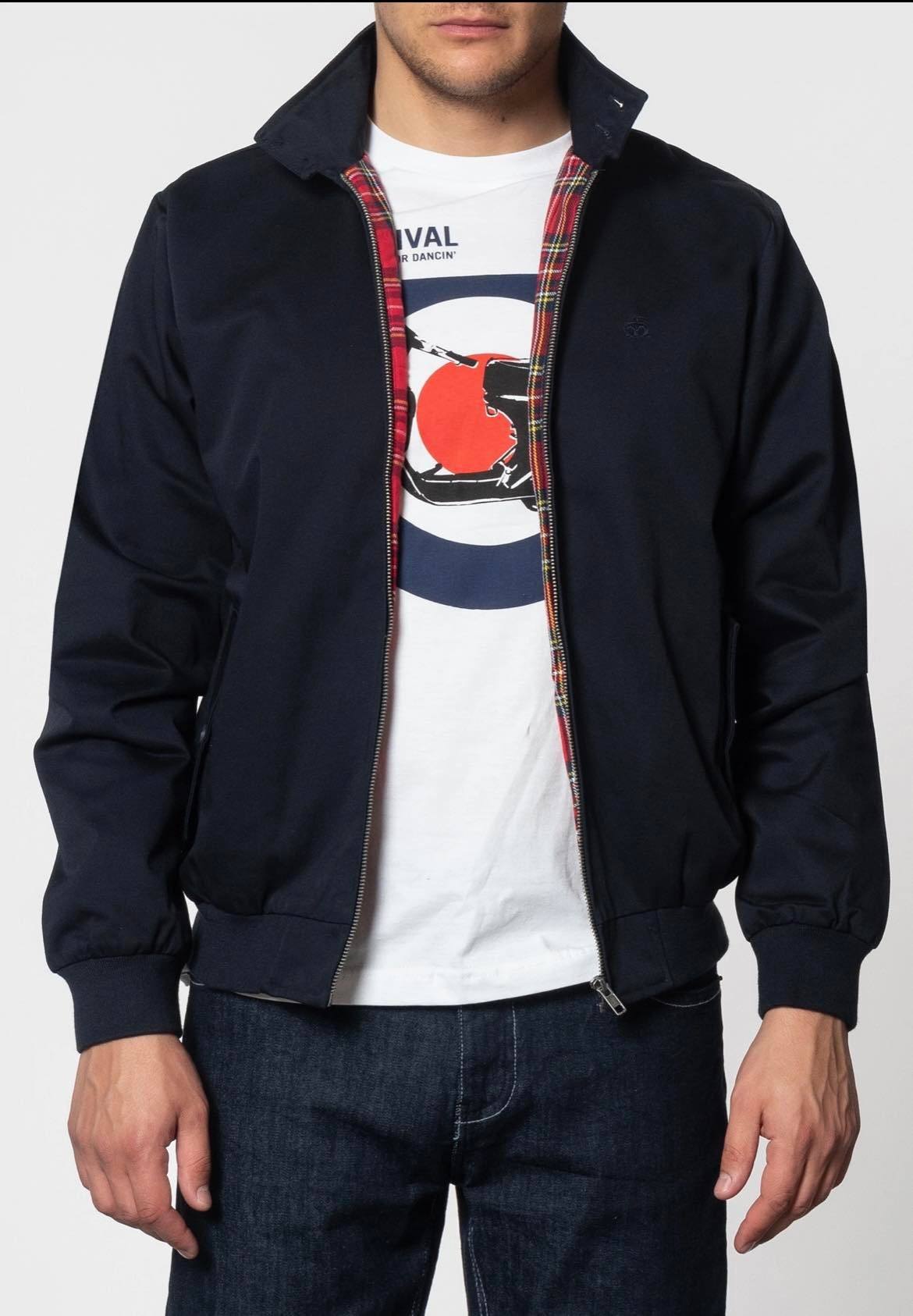 Tierra cristiandad casado Chaqueta Harrington Navy Merc en Marino - Serie B