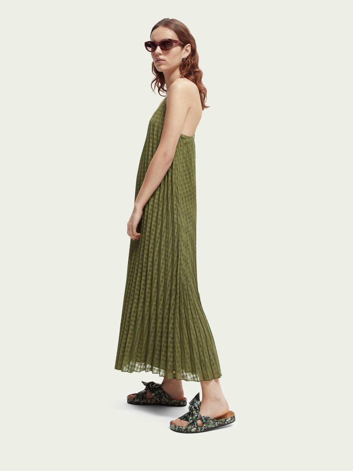 Vestido Plisado Maison Scotch Verde - Serie B