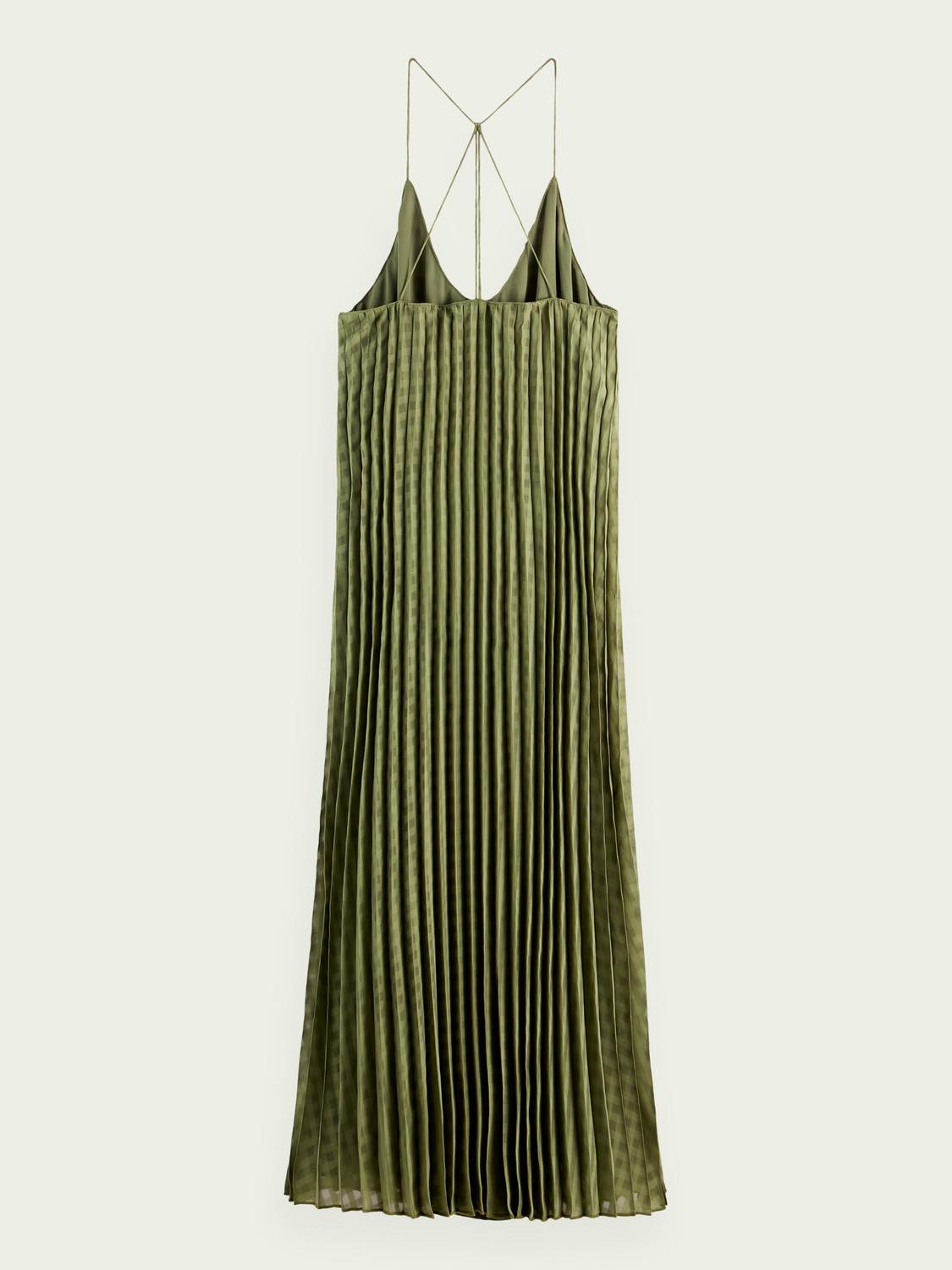 Vestido Plisado Maison Scotch Verde - Serie B