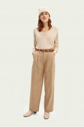 Comprar online Pantalon pinzas Maison Scotch Camel