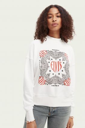 Comprar online Sudadera Elvis Maison Scotch en Blanco para Mujer