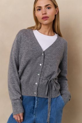 Cárdigan con cuello en V medium Grey Melange
