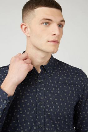 Camisa manga larga estampada