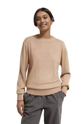 Jersey Basico Cuello redondo Beige