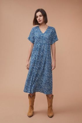 Vestido Leonie Denim Floral