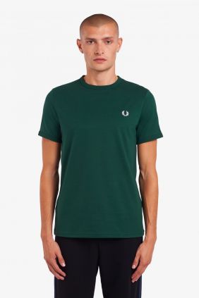 Comprar online Camiseta Hombre Ringer Hiedra Fred Perry en Verde 