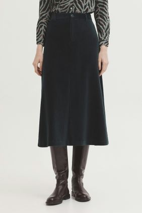 Falda larga micropana elástica