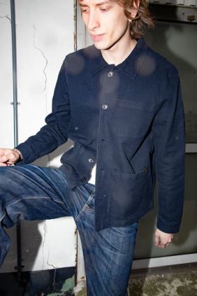 Barney Worker Jacket Mid Blue