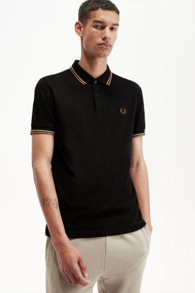 Polo M3600 Negro / Gris Piedra Cálido / Gris Piedra Sombreado