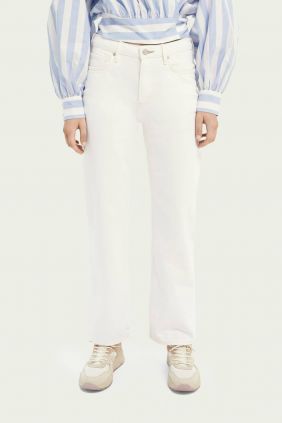 Comprar online Pantalon Maison Scotch Mujer tailores straight fit en Blanco