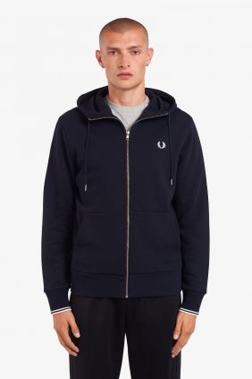 comprar online Sudadera  Marino Fred Perry con puños y corte recto 