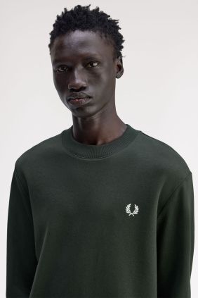 Sudadera Verde  Con Cuello Redondo