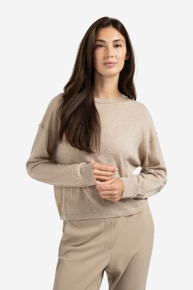 Jersey Texturizado Cuello redondo Sand Melange