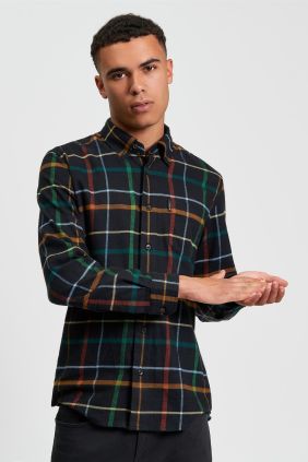 Camisa brushed check black
