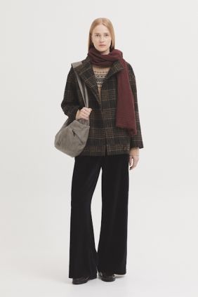 Pantalon pinzas micropana elastica negro