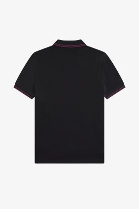 Polo M3600 Negro/Ciruela/Ciruela