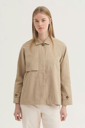 Chaquetón trench Algodón Beige