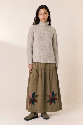 Falda Josse Patch beige