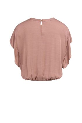 Camiseta fluida detalle Nudos Burlwood Pink