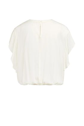 Camiseta Fluida Detalle Nudo Ivory White