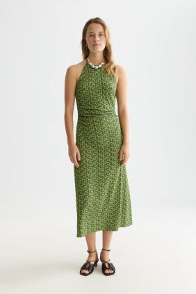 Vestido Open Back Mini Cactus