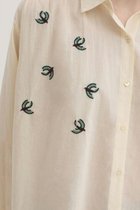 Camisa voile bordados Flying Birds