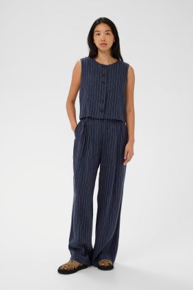 Pantalon Aliya Blue nights Pinstripe