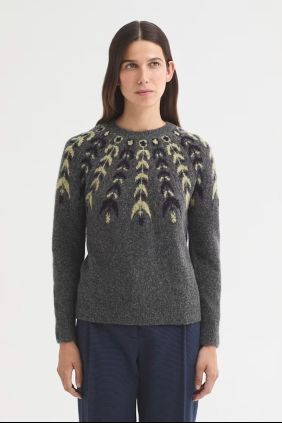 Jersey cuello redondo con greca