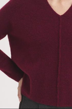 Jersey Ancho Cuello Pico Remolacha