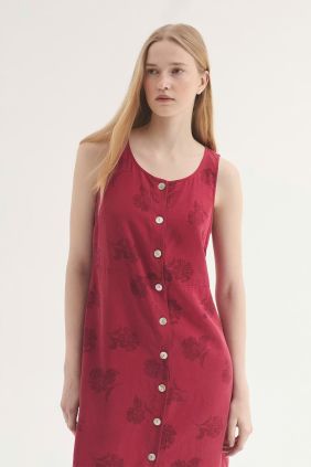 Vestido Dots and Flowers Rojo