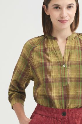 Blusa mao popelín Verde Khaki