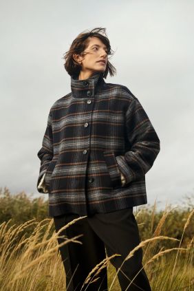 Chaquetón Celly Dark Navy check/Blue