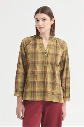 Blusa mao popelín Verde Khaki