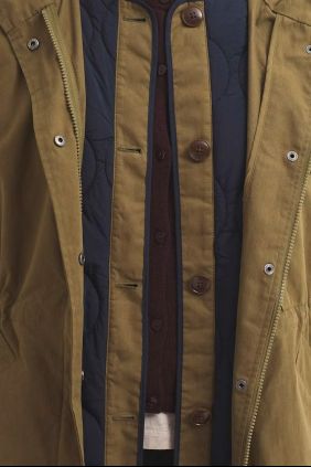  Parka desmontable 3 en 1 Aceituna