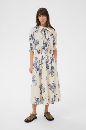 Falda Amaia blue shadow Flower print
