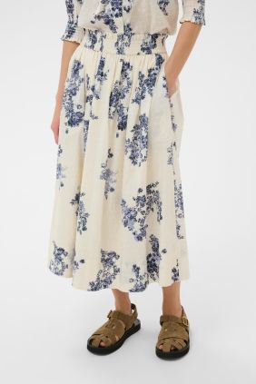 Falda Amaia blue shadow Flower print