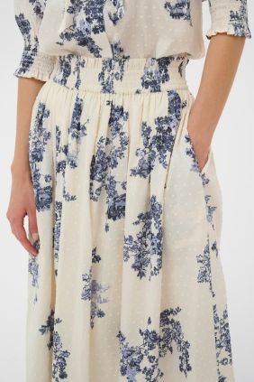Falda Amaia blue shadow Flower print
