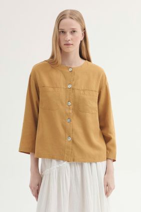 Chaqueta tencel amarillo Oscuro