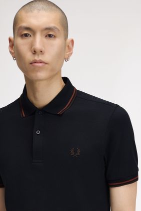 Polo M3600  Azul Marino/ Brandy/Marrón intenso