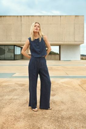 Chaleco Azania blue nights Pinstripe