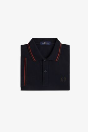 Polo M3600  Azul Marino/ Brandy/Marrón intenso