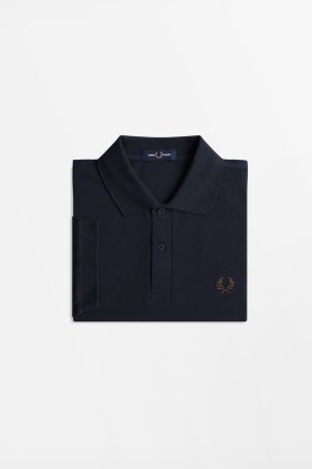Polo M6000 Azul marino/ Marrón Intenso