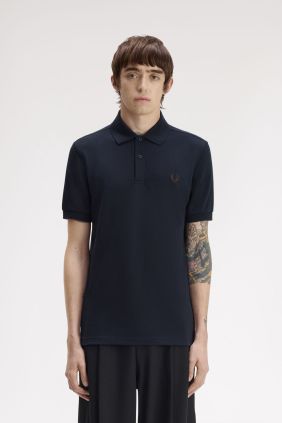 Polo M6000 Azul marino/ Marrón Intenso