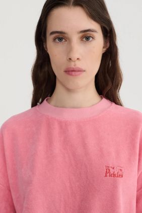 Sudadera bordada en tejido de rizo
