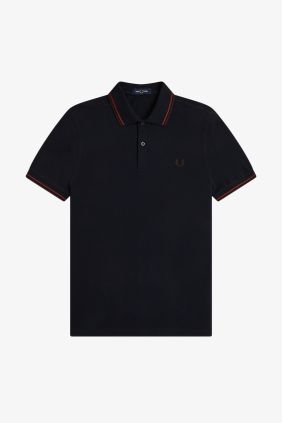 Polo M3600  Azul Marino/ Brandy/Marrón intenso