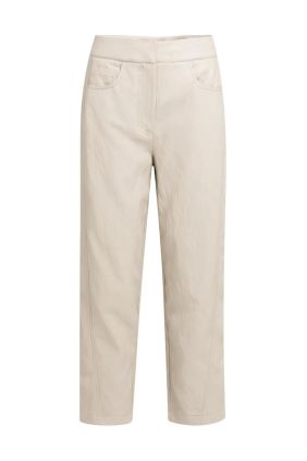 Pantalón Piel sintética y corte carrot