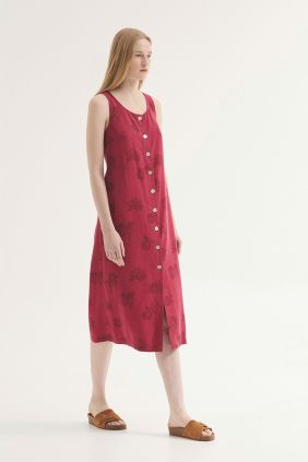Vestido Dots and Flowers Rojo