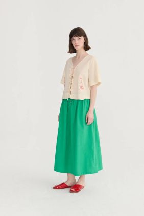 Falda Evasé de Algodón reciclado